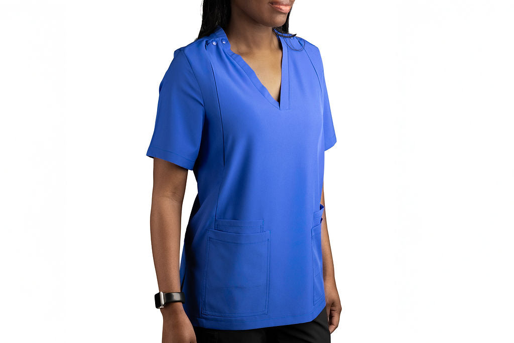 Pump-Friendly Scrub Top for Breastfeeding Moms