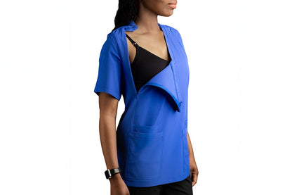 Pump-Friendly Scrub Top for Breastfeeding Moms