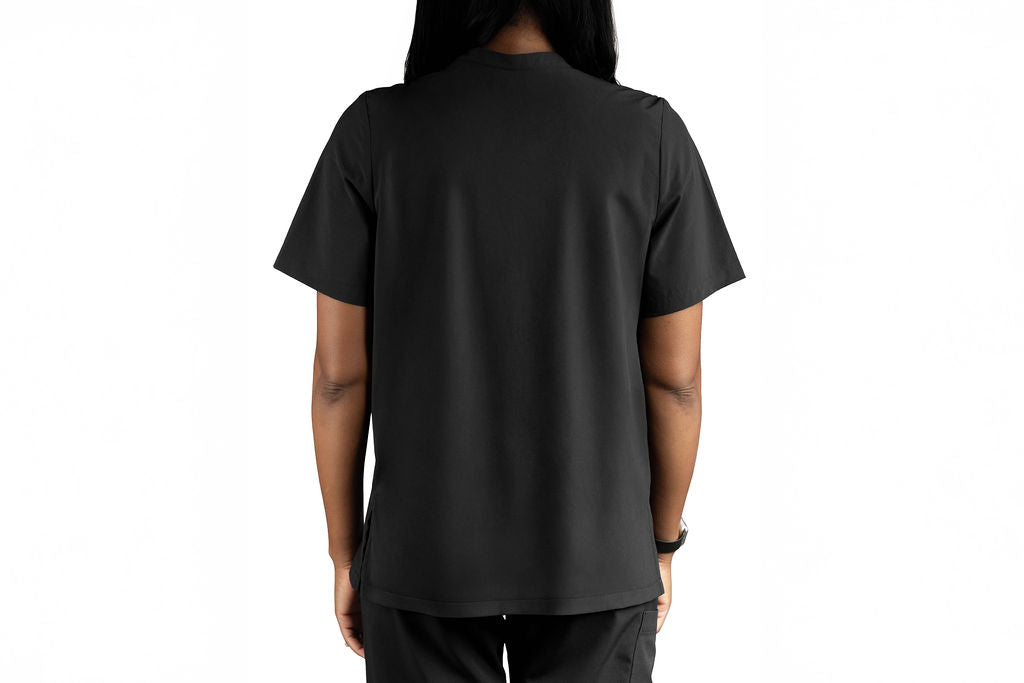Mommy Scrubs scrub top, back view